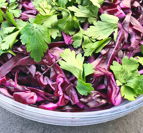 Rotkohl Salat für Döner und Pita Gyros